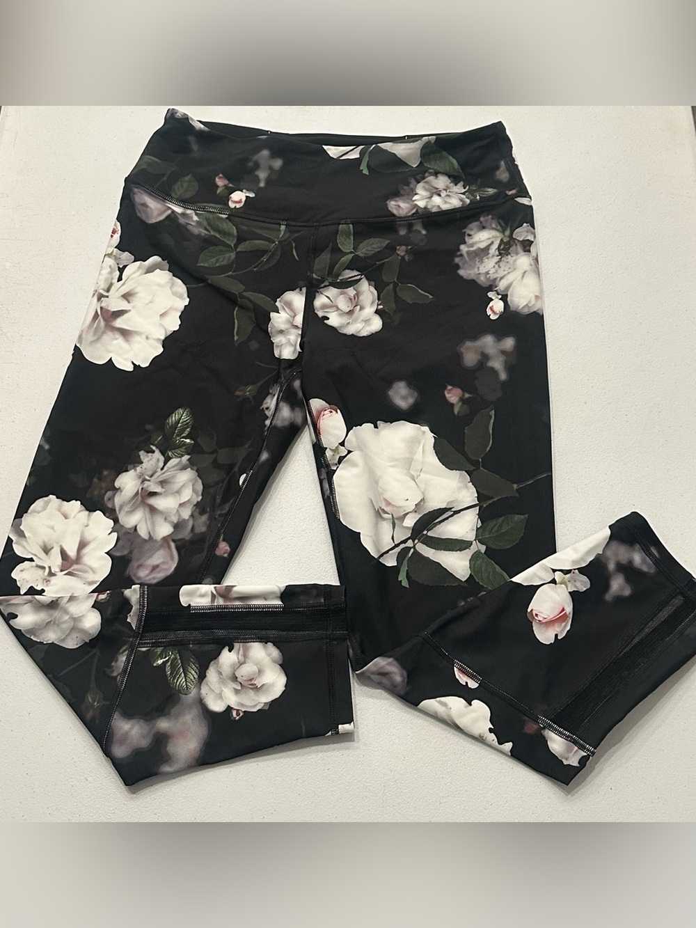 Victoria's Secret Black Floral High-Waist Leggings